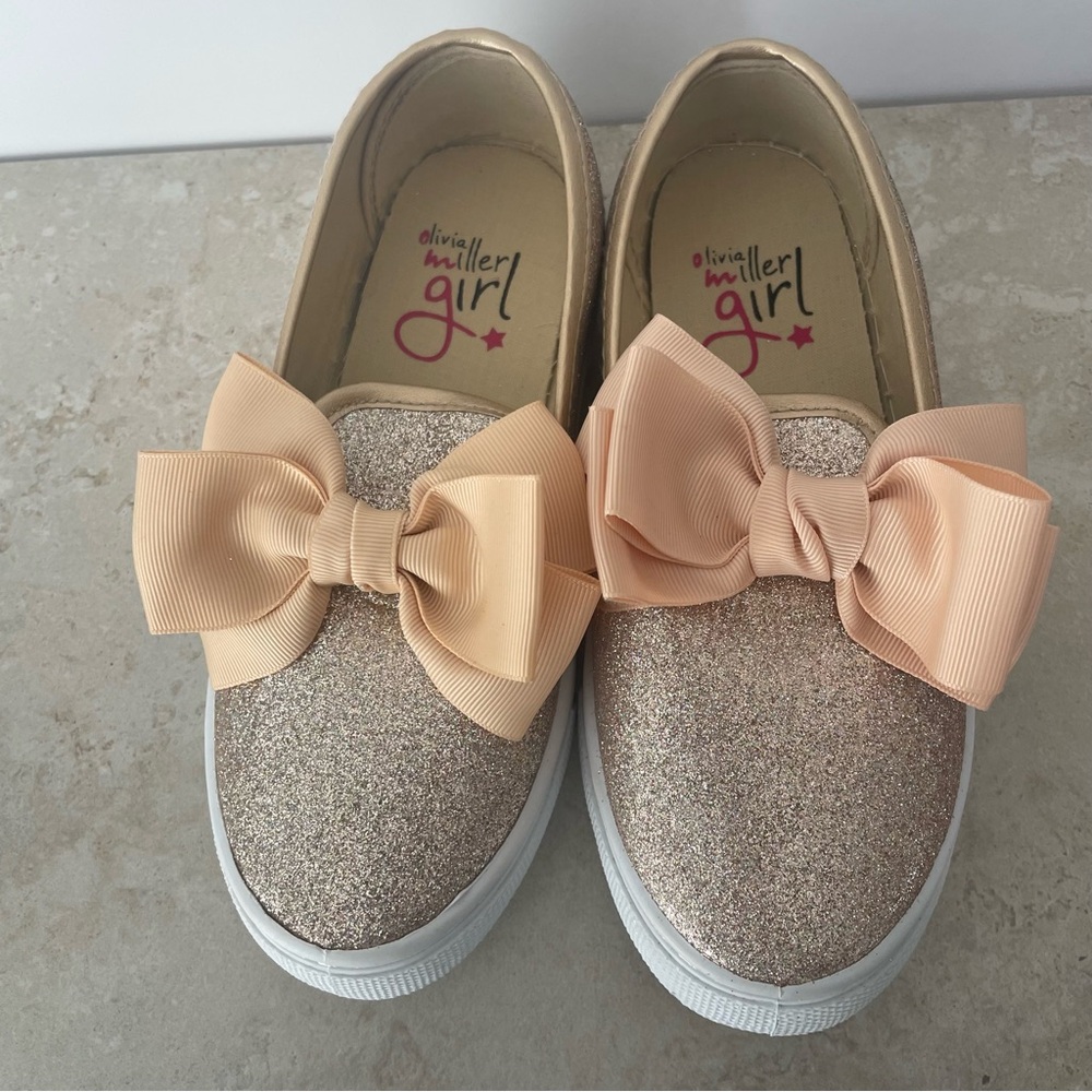 Olivia Miller Gold Kids Dress Shoes